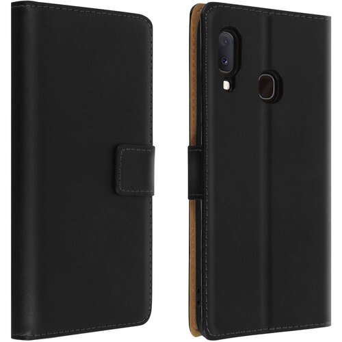 AVIZAR Folio Case Dralo za kartice in podpora za video, Pravo usnje - crna str. Samsung Galaxy A20e, (20600169) Cene