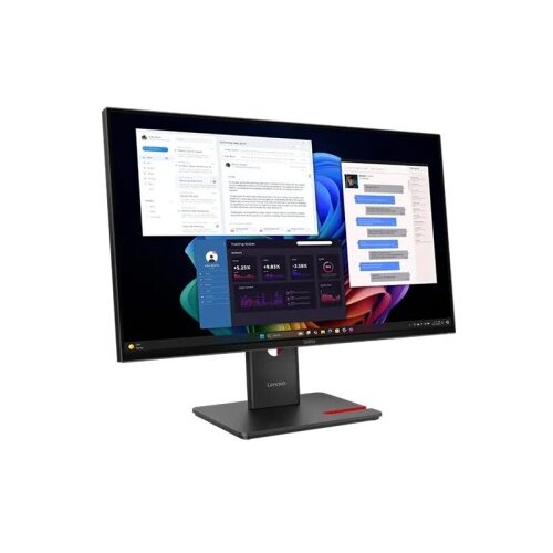 Lenovo ThinkVision T27UD-40 27‑palčni IPS zaslon, razmerje 16:9, ločljivost 3840&amp;times;2160 (4K) pri 60 Hz, svetilnost 350 cd/m2, kontrast 1500:1 in odzivni čas 4 ms; priključki: 1&amp;times; HDMI 2.1, 1&amp;times; DP 1.4, USB HUB in 1&amp;times; RJ45; barvni razpon 99 % sRGB; 3 leta garanc Slike