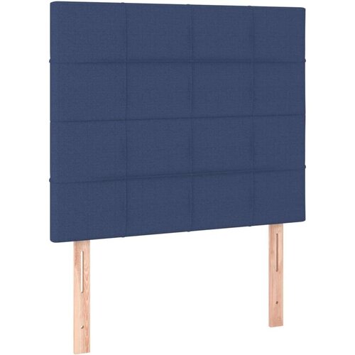 Uzglavlje plavo 80x5x118/128 cm od tkanine Slike