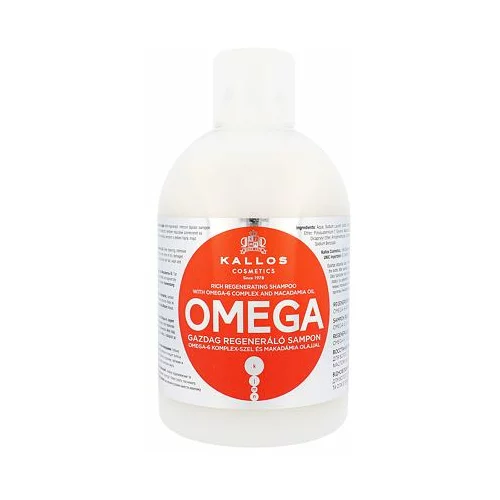 Kallos Cosmetics Omega šampon za regeneracijo las 1000 ml za ženske