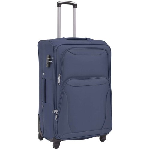 VidaXL 3-Dijelni Set Mekanih Kofera Tamno Plavi Slike