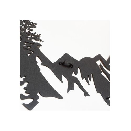Wallxpert Zidna dekoracija Planine-APT630, 17x69 cm, 1,2 mm, Crna Slike