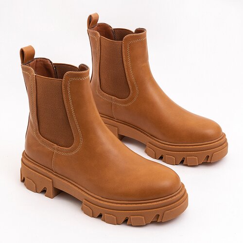 Resti Women's flat-heeled boots in camel Esta - Footwear Cene