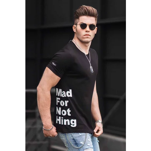 Madmext Men's Black Printed T-Shirt 4553