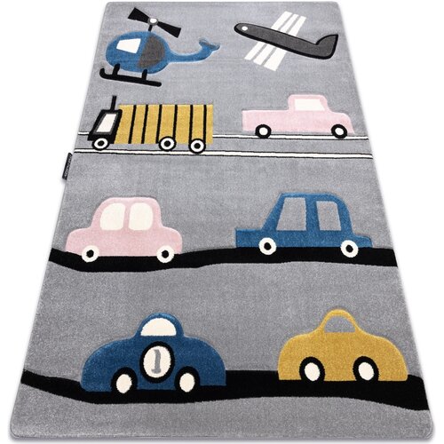 RugsX Preproge Preproga PETIT TOYS igrače, avtomobili siva 200x290 cm Siva Cene