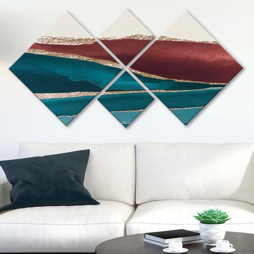 Wallity slika 4MDF2051399, 60x115 cm, 4 dela Cene