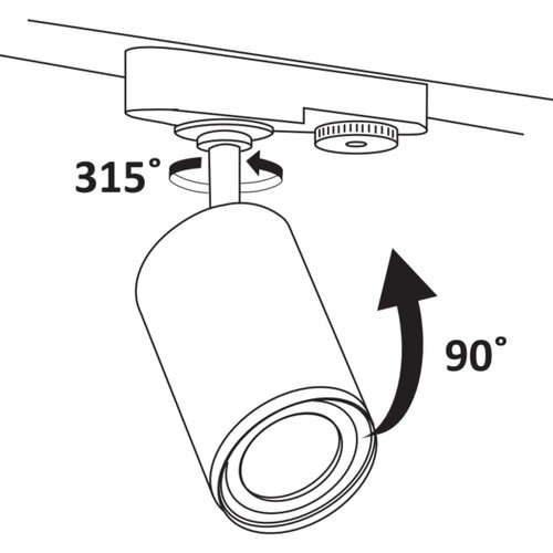  SPOT lampa za &amp;scaron;inski sistem PARIS 3xGU10/10W/230V + 1 m &amp;scaron;inski sistem Slike