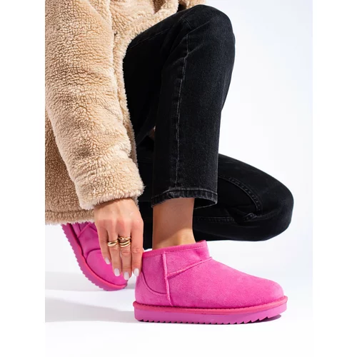 SHELOVET Women's pink snow boots