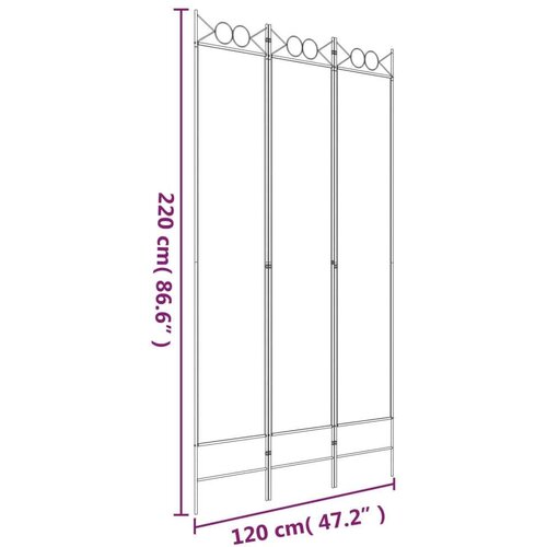  Paravan - Sobna pregrada s 3 panela antracit 120 x 220 cm od tkanine - Antracit 120 x 220 cm 1 3 Slike