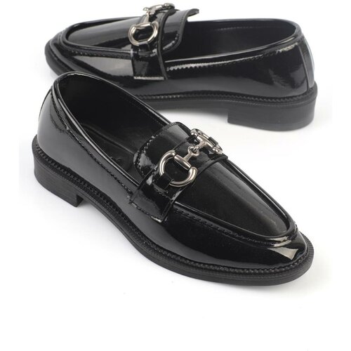 Capone Outfitters Women's Loafers with Metal Buckles Cene