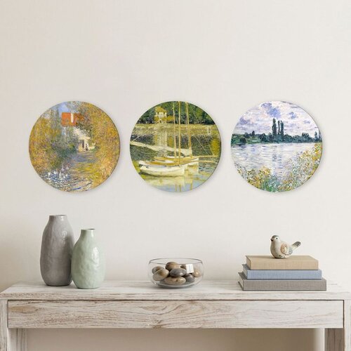 WALLXPERT 3YMDF11903 Multicolor Decorative MDF Painting (3 Pieces) Cene