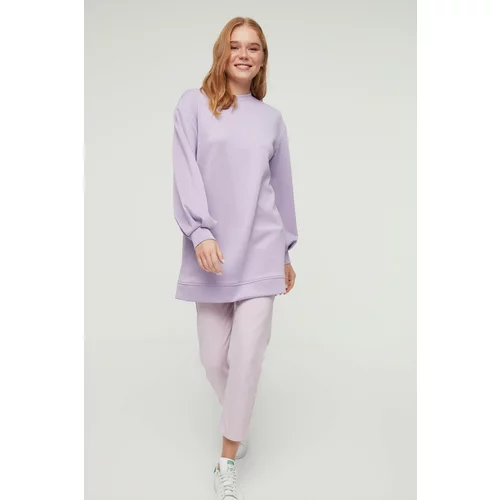 Trendyol Sweatshirt - Purple - Relaxed fit