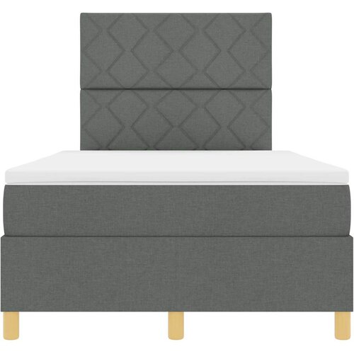  LED Box Spring Krevet Tamno siva 120 x 200 cm tkanina Slike