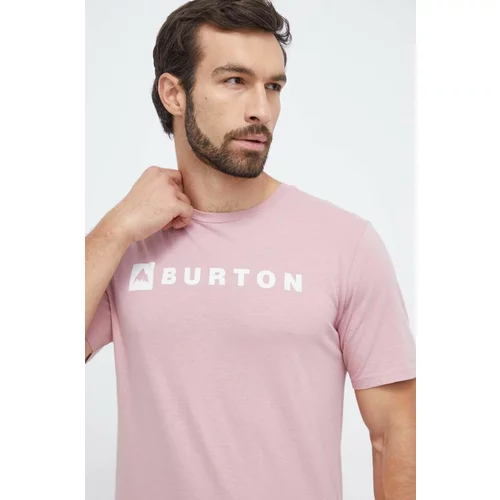 Burton Pamučna majica za muškarce, boja: ružičasta, s tiskom