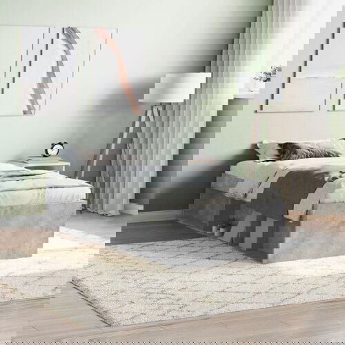  The Living Store Posteljni okvir betonsko siv 75x190 cm - Posteljni Okvir, (21453920) Slike