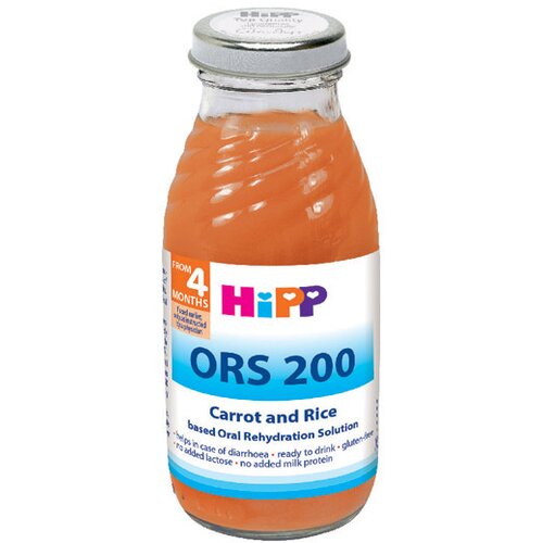 Hipp ors 200, oralna rehidratacija kod proliva i povraćanja -šargarepa 200ml 4M+ Slike