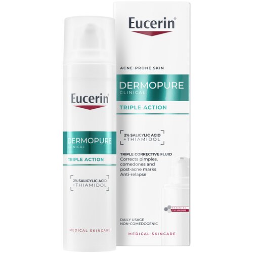 EUCERIN® DermoPure Clinical Triple Action fluid proti nepravilnostim na aknasti koži 40 ml Cene