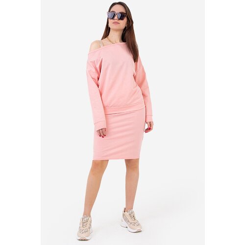 Resti Pink women's blouse and skirt set - Clothing Cene