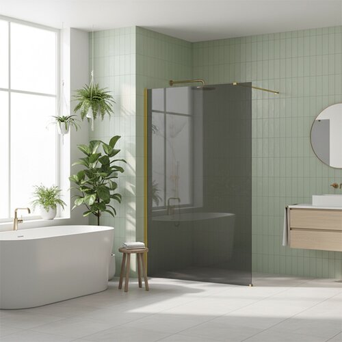 Rea Stena za prhanje Flexi Grey / Gold 100 Cene