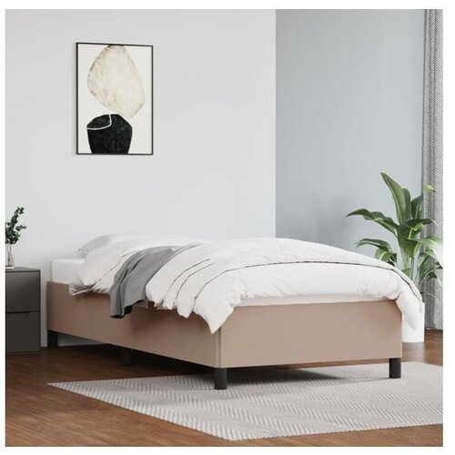  Posteljni okvir kapučino 90x190 cm umetno usnje Cene