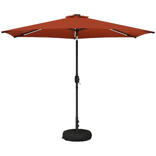 vidaXL Zunanje senčilo z LED lučmi 300 x 300 cm Poliester Terakota, (5000247982) Cene