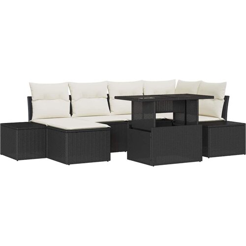  Sjedeća garnitura za vrt 7 kom. poliratan 264 x 154 x 85 cm Slike