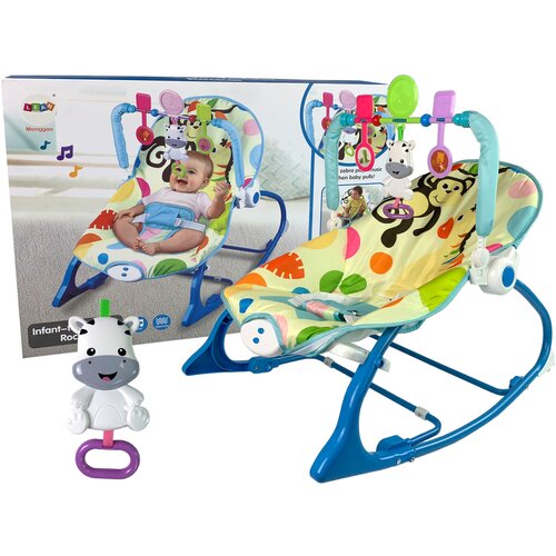 Lean_Toys Otroški Ležalnik z vibracijami za dojenčka zebra Cradle Rocker Cene