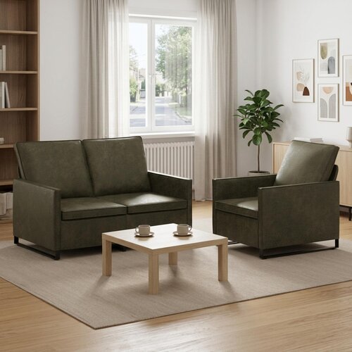  Set sofe 2 pcs Maslinasto zelena Umjetni sued Cene