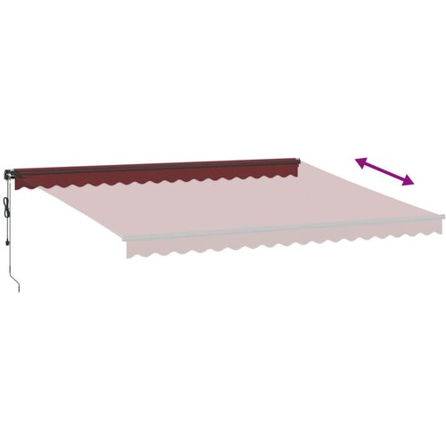 Tenda na automatsko uvlačenje bordo 450 x 350 cm Slike
