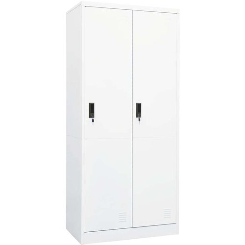 vidaXL Garderobna omara bela 80x50x180 cm jeklo Cene