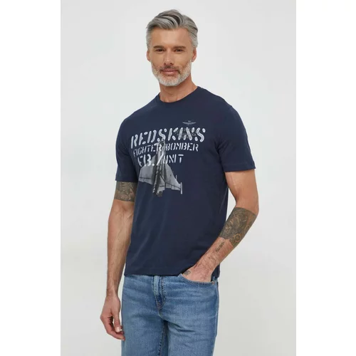 Aeronautica Militare Pamučna majica za muškarce, boja: tamno plava, s tiskom