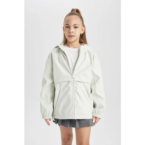 Defacto Girls' Water Repellent Hooded Raincoat