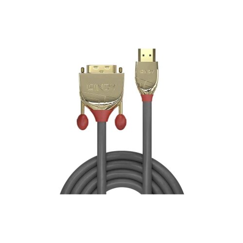 Lindy HDMI / DVI adapterski kabel HDMI-A utikač, DVI-D 18+1-polni utikač 2.00 m siva 36195 HDMI kabel Cijene