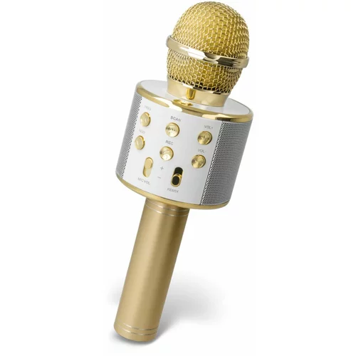 Maxlife mikrofon MX-300 z bluetooth zvočnikom, za karaoke, zlata barva