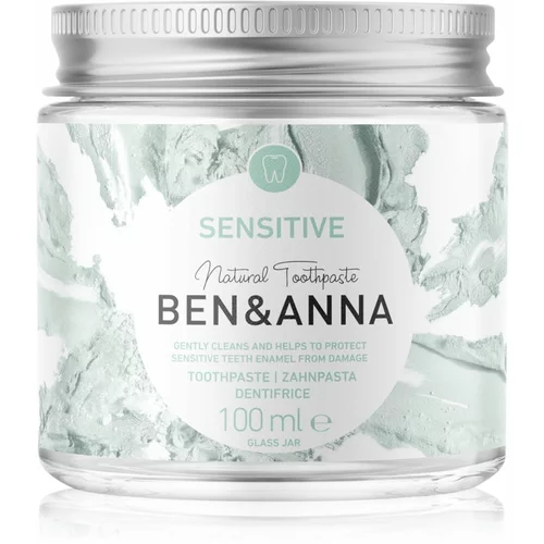 BEN & ANNA Natural Toothpaste Sensitive pasta za zube u staklenoj posudi za osjetljive zube 100 ml