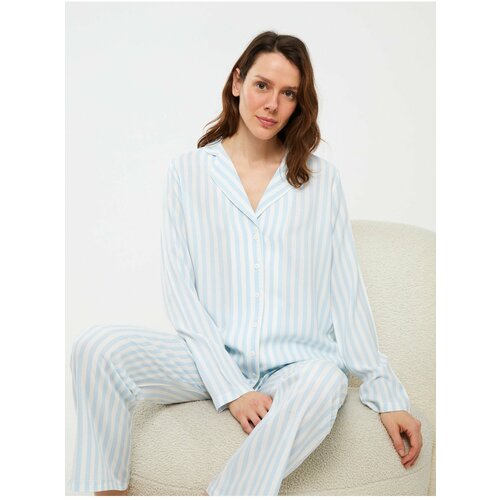 LC Waikiki Pajama Set - Dark blue - Striped Cene