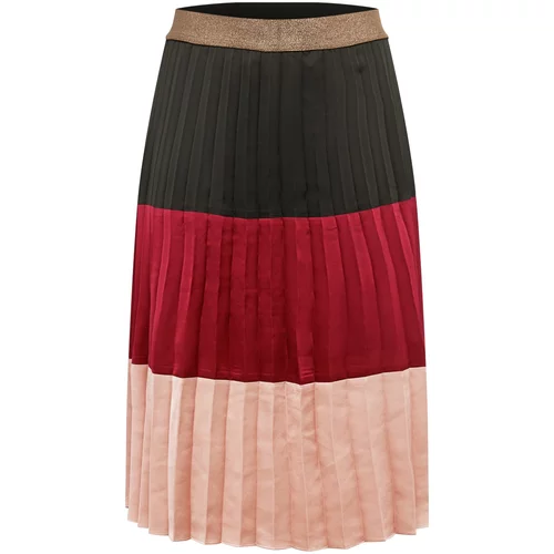 Guido Maria Kretschmer Curvy Suknja 'Dalia' tamno smeđa / roza / karmin crvena