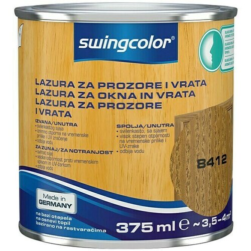 SWINGCOLOR Lazura za prozore i vrata (Tikovina, 375 ml) Slike