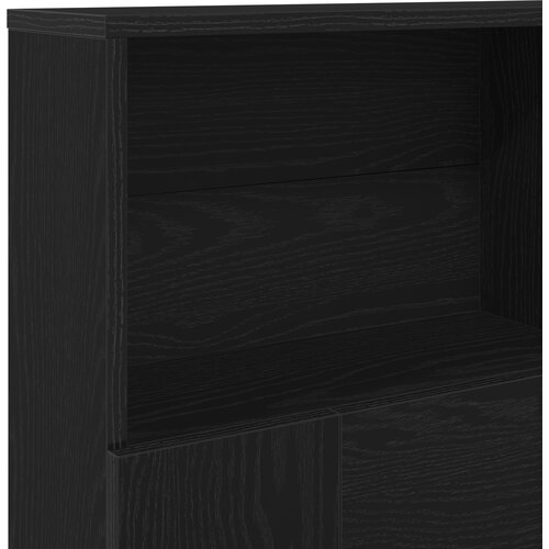  Glava kreveta s ormarićem Zidne Crni hrast 180 x 19 x 103,5 cm Slike