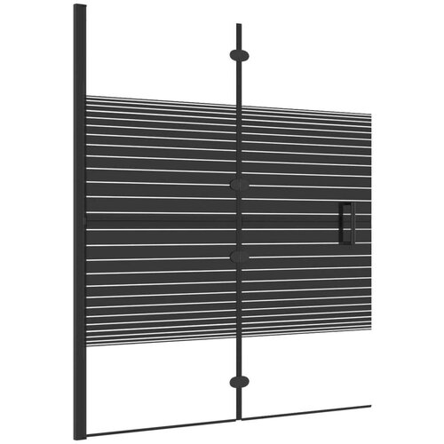 VidaXL Sklopiva pregrada za tu&amp;scaron; ESG 120 x 140 cm crna Slike