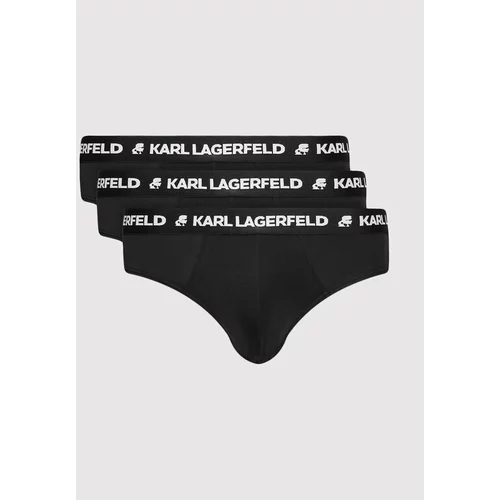 Karl Lagerfeld Set 3 sponjic Logo 211M2103 Črna
