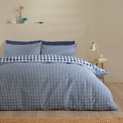 Catherine Lansfield Temno modra enojna posteljnina 135x200 cm Bamford Gingham Check &amp;ndash; Slike
