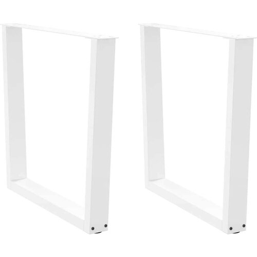  Noge jedilne mize V-oblika 2 kosa Bela 90x(72-73,3) cm Jeklo Slike