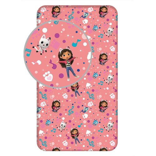 Jerry Fabrics Pamučna dječja plahta s gumom za krevet za jednu osobu 90x200 cm Gabby's Dollhouse – Cene
