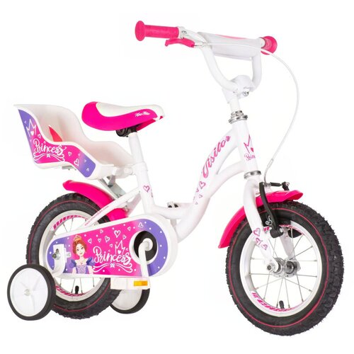 Visitor Dečiji bicikl Princess 12"/7", Belo-Roze Cene
