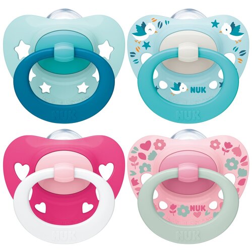 Nuk tolažilna duda - silikon Signature (6-18 m), 2 kosa Multicolor Cene