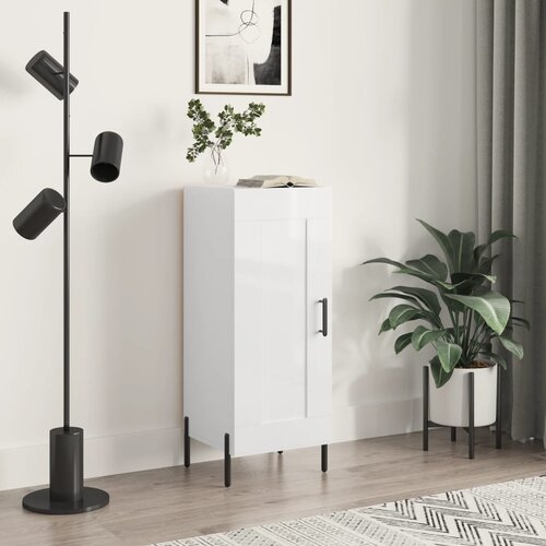  Komoda sjajna bijela 34,5 x 34 x 90 cm od konstruiranog drva Cijene