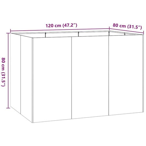 VidaXL Sadilica antracit 120x80x80 cm od čelika Slike