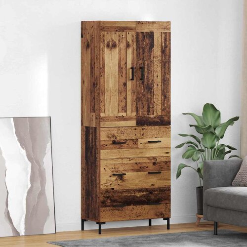 vidaXL Highboard Staro drvo 69,5 x 34 x 180 cm Konstruirano drvo Cijene