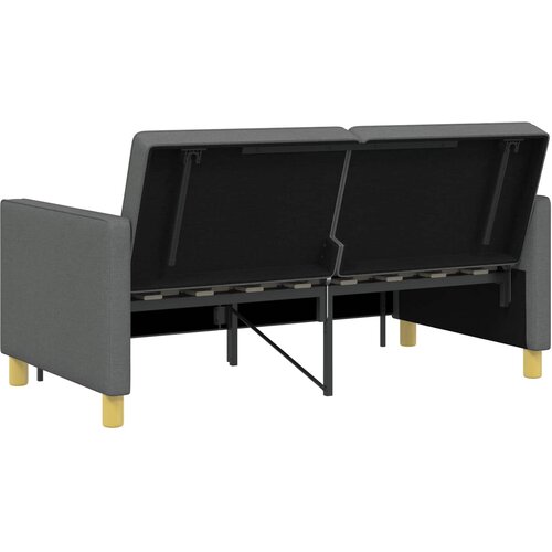  Krevet-sofa na razvlačenje Tamnosiva Tkanina Slike
